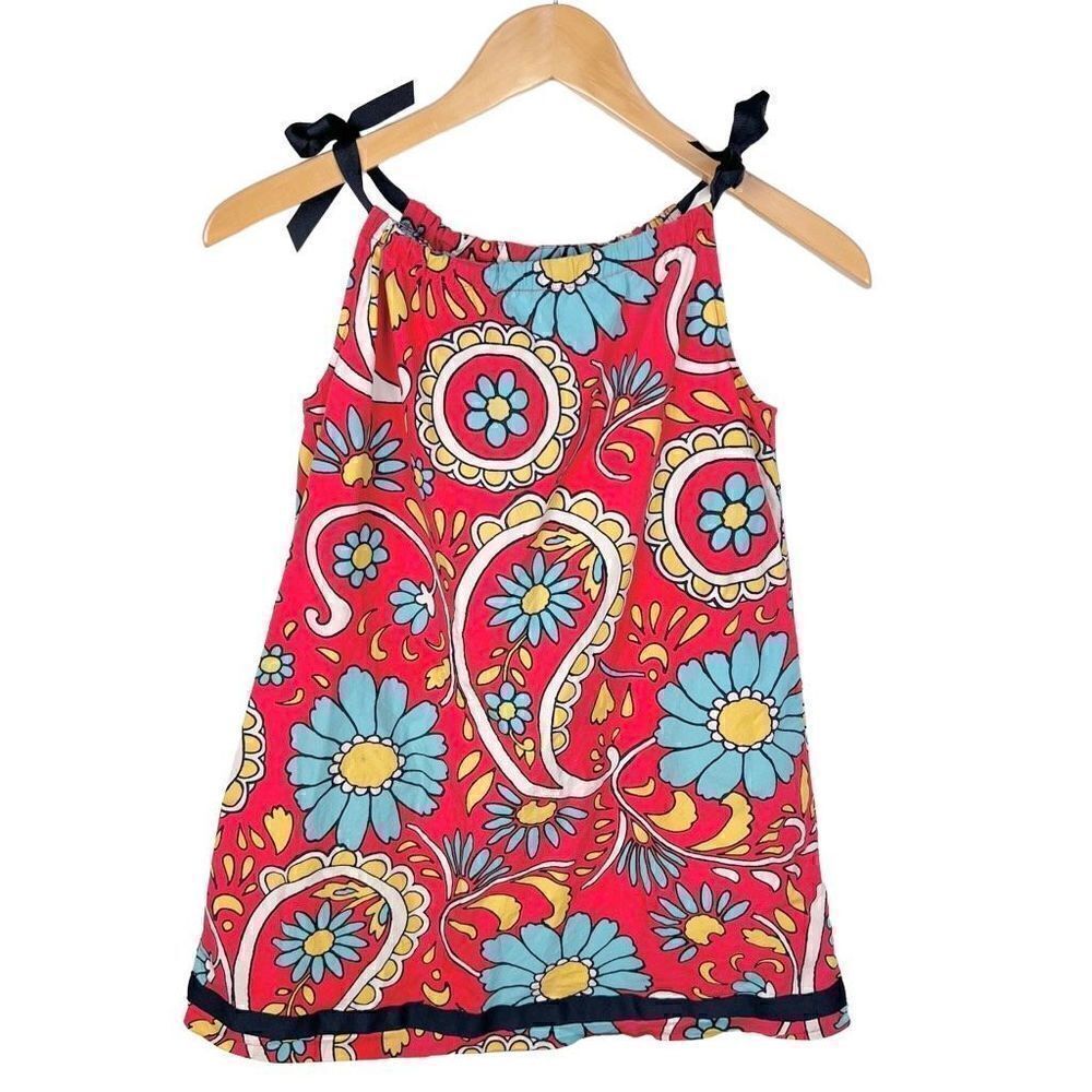 Hanna Andersson Floral Sleeveless Sun Dress 100% cotton girls size 130 / 8